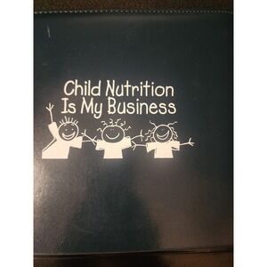 Leeds Child Nutrition Is My Business Portfolio Navy Black Faux Leather 0550-01